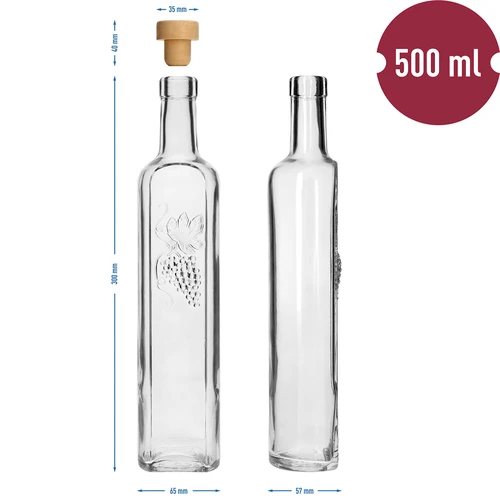 NieWINNA 500 ml-es palack dugóval - 2