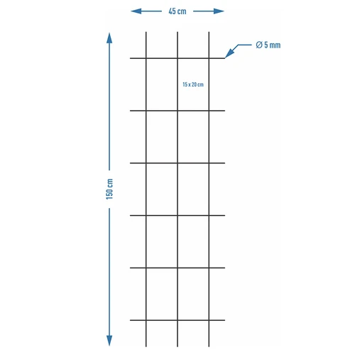 Növénytámasz - futtatórács (150cm x 45cm) 3 darab - 7