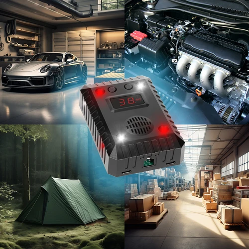 Nyest- és rágcsálóriasztó autókhoz és helyiségekhez (ultrahang + LED) - 14