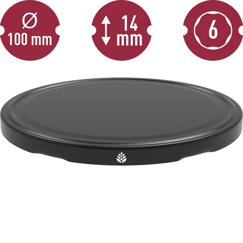 Ø 100-as fekete csavaros tető - 10 db - 5