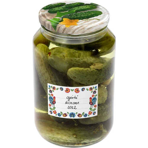 Öntapadó címkék, Folk minta, 85/55 mm - 20 db - 5