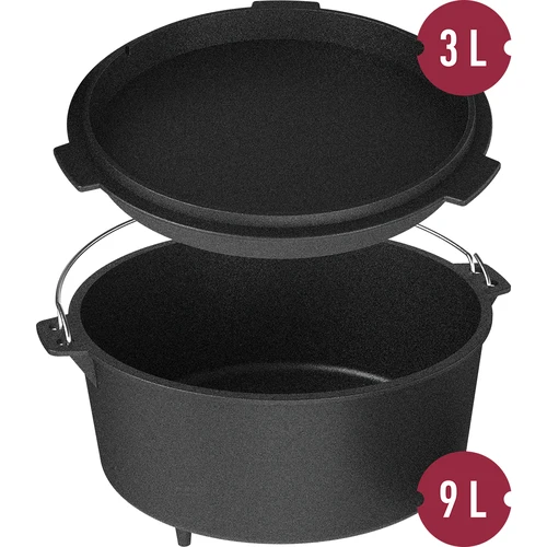 Öntöttvas függeszthető bogrács serpenyővel - 8