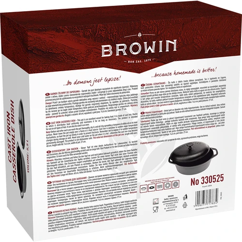 Öntöttvas sütőlábas, 5,5 L - 7