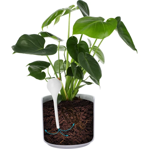 Öntözőgömbök növényekhez, fehér, félig áttetsző, dugóval, 400 ml, 4 db - 6