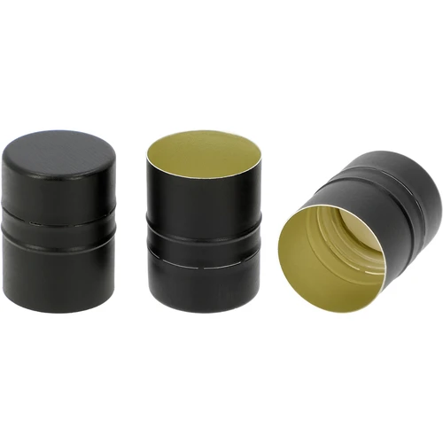 Palackokhoz való csavaros kupak, fi28/38, fekete, 8 db. - 2