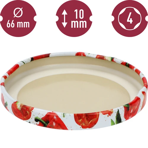 Paprikarajzos Twist-off tető, fi 66/4 – 10 db - 4