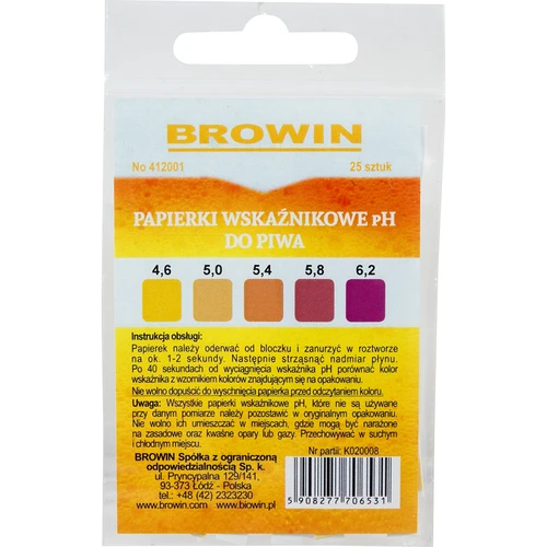 pH indikátorpapírok sörhöz - lakmusz