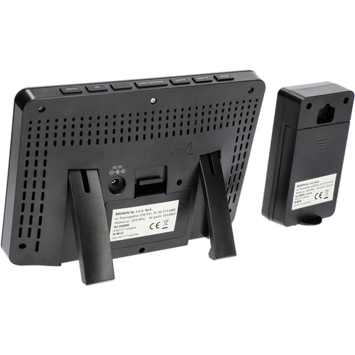 RCC, DCF időjárás-állomás – elektronikus, háttérvilágítású, vezeték nélküli, érzékelővel, fekete - 7