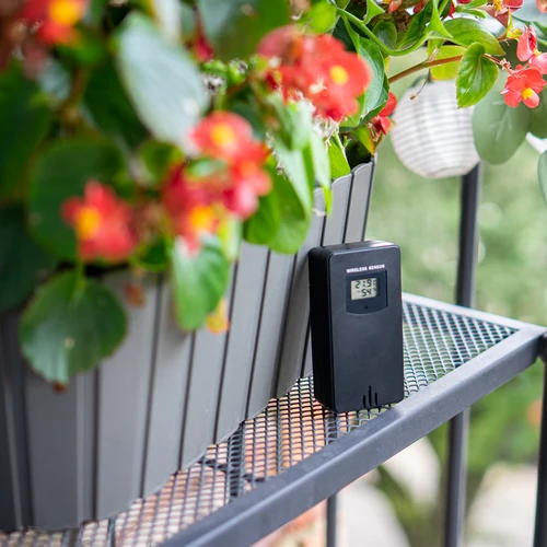 RCC időjárás-állomás – elektronikus, háttérvilágítású, vezeték nélküli, érzékelővel, fekete - 16