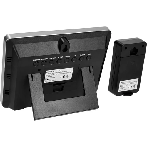 RCC időjárás-állomás – elektronikus, háttérvilágítású, vezeték nélküli, érzékelővel, fekete - 7