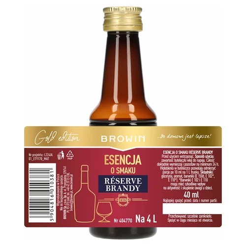 Reserve Brandy ízű esszencia, 40 ml, 4 l-hez - 4