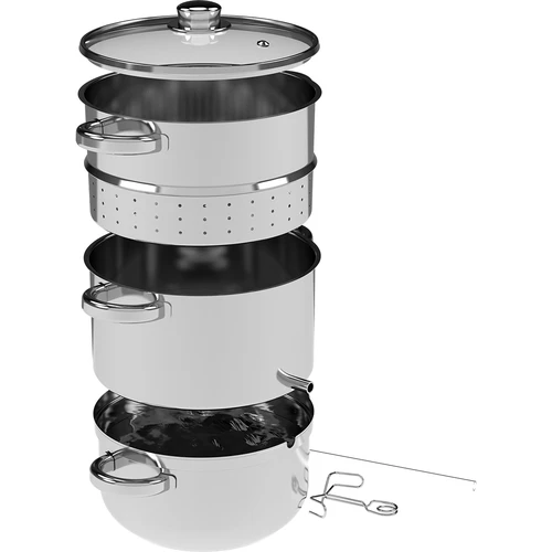 Rozsdamentes acél gőzölős lékinyerő párolóval, 5 l - 3