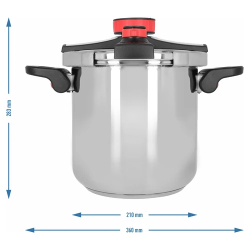 Rozsdamentes acél kukta, 8 l - 10