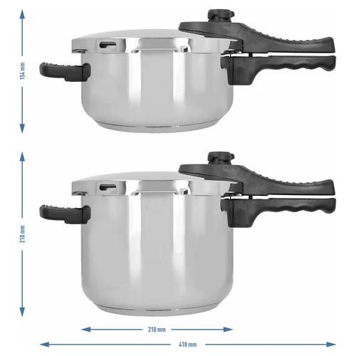 Rozsdamentes acél kuktaszett, 4 és 6 L - 10