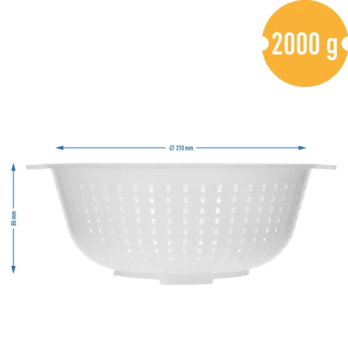 Sajtforma koryciński típusú sajtokhoz Ø  21/11 x 8,5 cm, 2 kg-os - 7