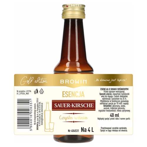 Sauer-Kirsche esszencia – Tiszta Meggy, 40 ml, 4 literhez - 4