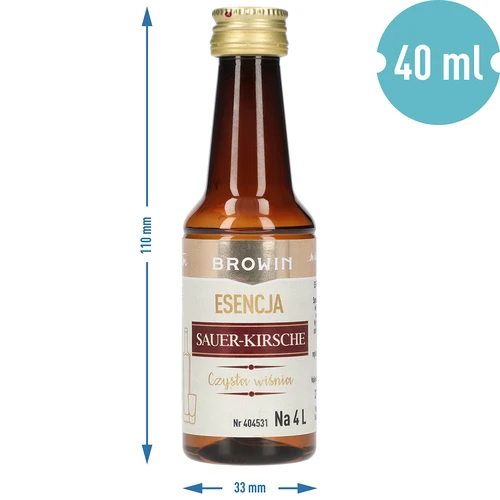 Sauer-Kirsche esszencia – Tiszta Meggy, 40 ml, 4 literhez - 8