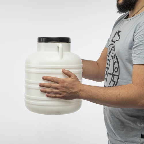 Savanyító hordó 20 l - fehér, füles - 9