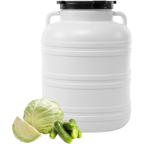 Savanyító hordó 60 l - fehér, fogantyúkkal - 4