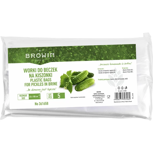 Savanyúságokhoz való zsák - 65 és 80 l-es hordóhoz - 5 db