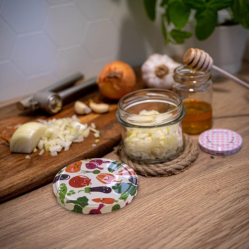 Słoik TO 235 ml színes csavaros tetővel fi82 - 6 db - 14