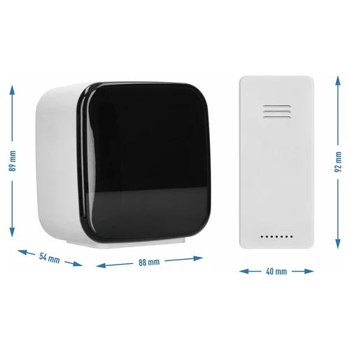 Soens elektronikus időjárás-állomás – vezeték nélküli érzékelővel, ébresztőórával és lámpával - 4