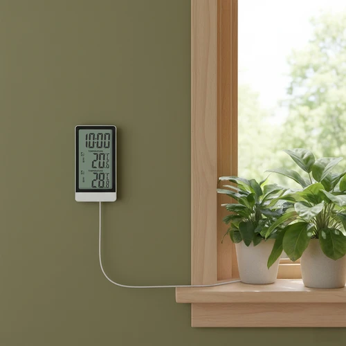 Soens márkájú elektronikus hőmérő – szondával, fehér - 8