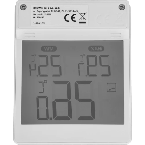 Soens márkájú, kültéri, üvegre ragasztható digitális hőmérő - 4