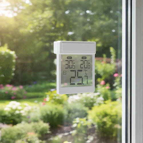 Soens márkájú, kültéri, üvegre ragasztható digitális hőmérő - 9