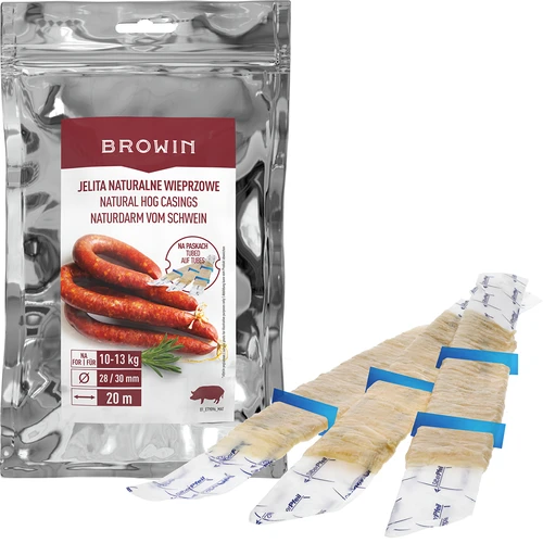 Szalagon lévő sertés kolbászbél 28/30, 20m - 3