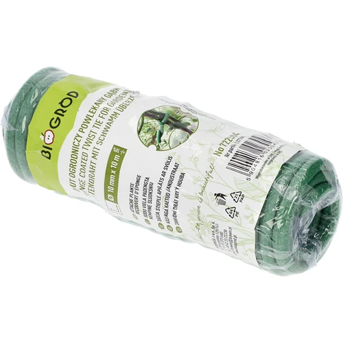 Szivacsbevonatú kerti kötöződrót, zöld, 10 m, Ø 10 mm - 6