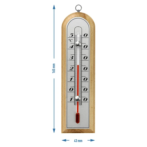 Szobahőmérő ezüst skálával (-10 °C-tól +50 °C-ig) 16 cm, mix - 3