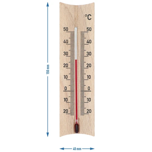 Szobai fa hőmérő (-20-tól +50 °C-ig), 15 cm, mix - 6