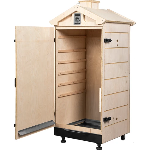 Tanúsított rétegelt lemezből készült füstölőkamra, keret nélküli, 200 l, kerekekkel - 2