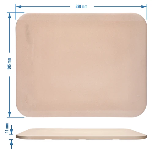 Téglalap alakú pizzakő, kordieritból készült - 38 x 30,5 cm - 5