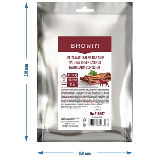 Természetes juhbelek, kal. 18/20 mm, 91 m - 4