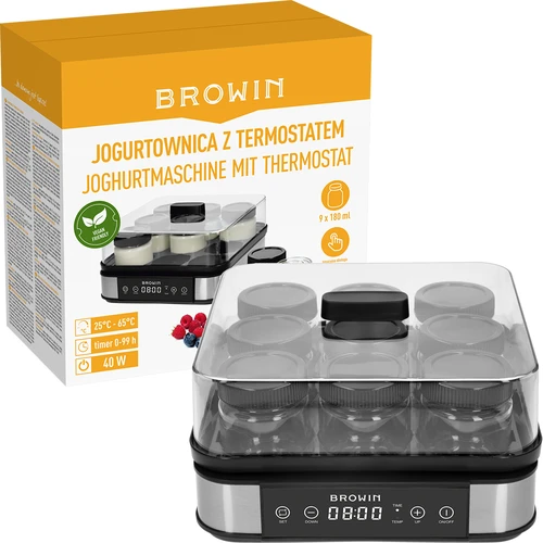 Termosztátos joghurtkészítő, 9 üveg, 1,6 l - 9