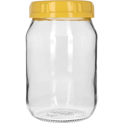 TO üveg, 1,7 l, sárga, fogantyús műanyag tetővel, Ø 100 mm, 1 db - 2