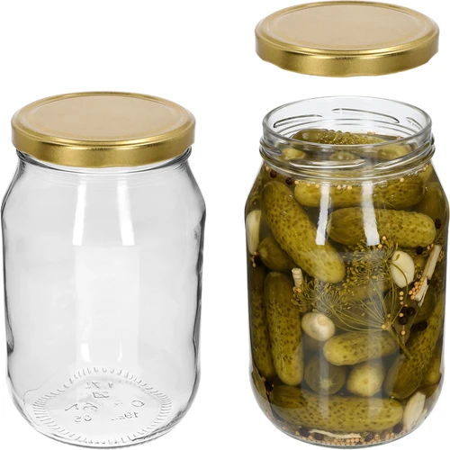 TO 1,7 L befőttesüveg arany színű kupakkal, fi 100/6, 1 db - 3