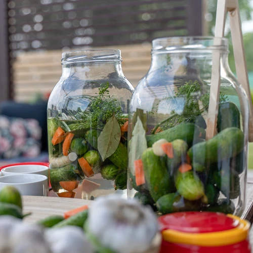 TO 3 l-es befőttesüveg és fi 100-as, fogantyús kupak - 10