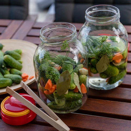 TO 3 l-es befőttesüveg és fi 100-as, fogantyús kupak - 8