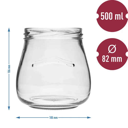 TO 500 ml Amfora befőttesüveg - más változat - 6 db - 2