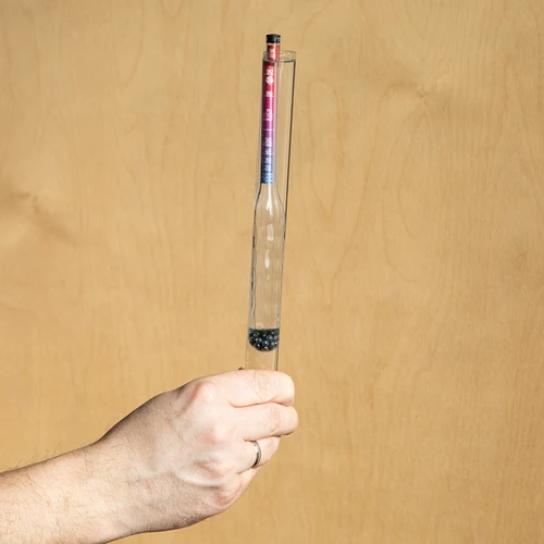 Törhetetlen alkoholmérő próbacsővel, mérési tartomány 20–98% - 5