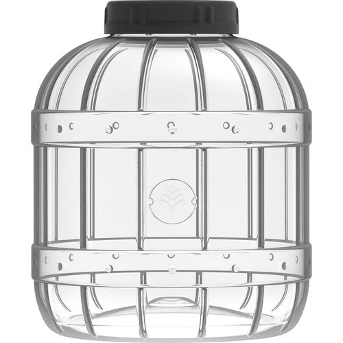 Törhetetlen, multifunkciós befőttesüveg fekete csavarkupakkal, 3 l - 3