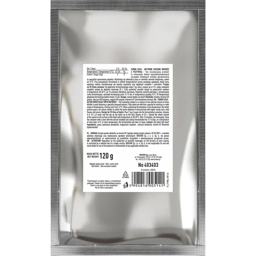 Turbo Cold élesztő 120 g - 2