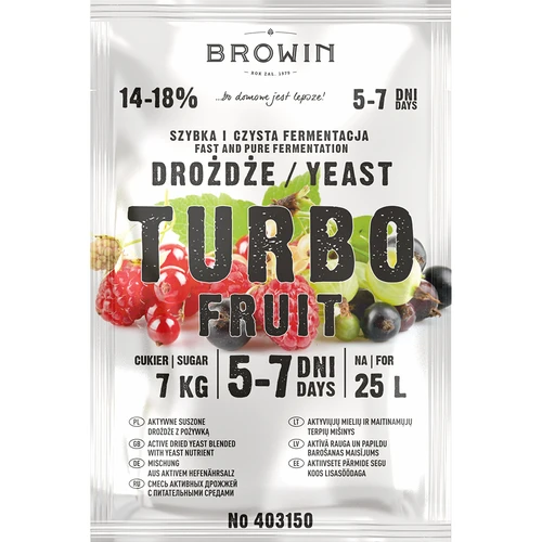 Turbo Fruit borélesztő 5-7 nap - 2