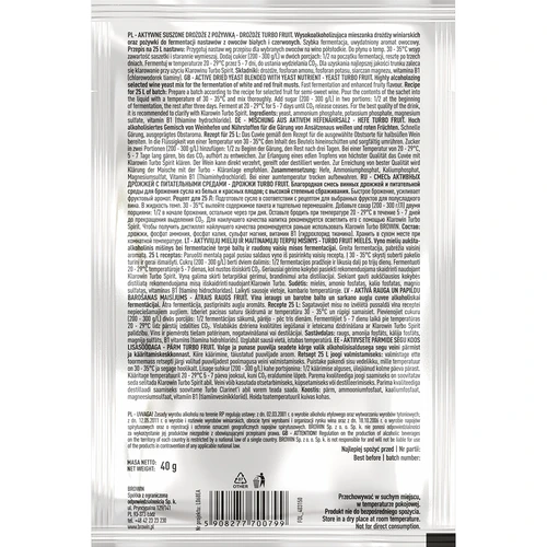 Turbo Fruit borélesztő 5-7 nap - 3