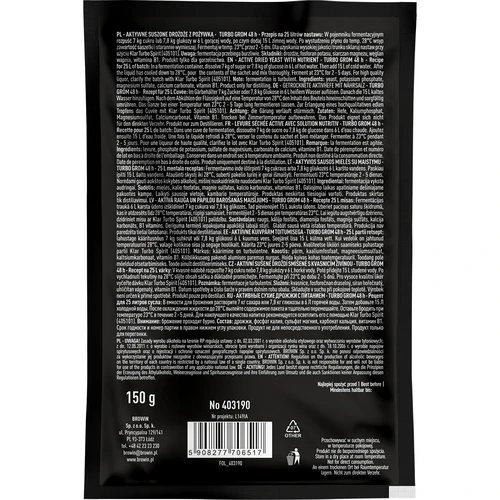 Turbo Grom 48h alkoholélesztő - 2