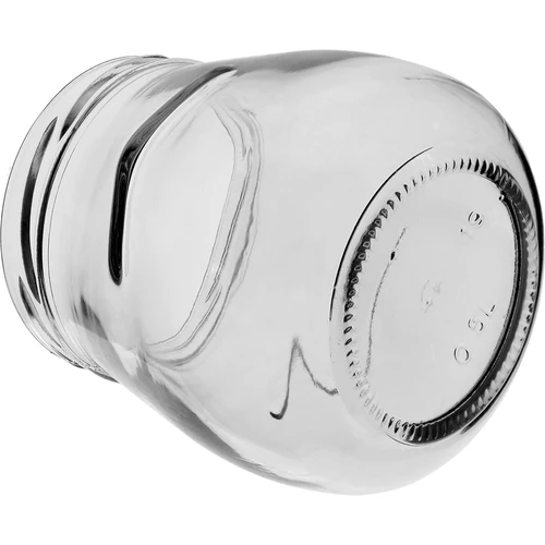 Twist-off 500 ml-es "Fordított Amfora" befőttesüveg bordó kupakkal, fi 82/6, 6 db - 7