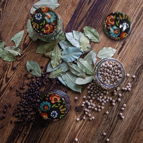 Twist-off 500 ml-es "Fordított Amfóra" befőttesüveg színes fi 82/6 csavaros tetővel, 6 db. - 13